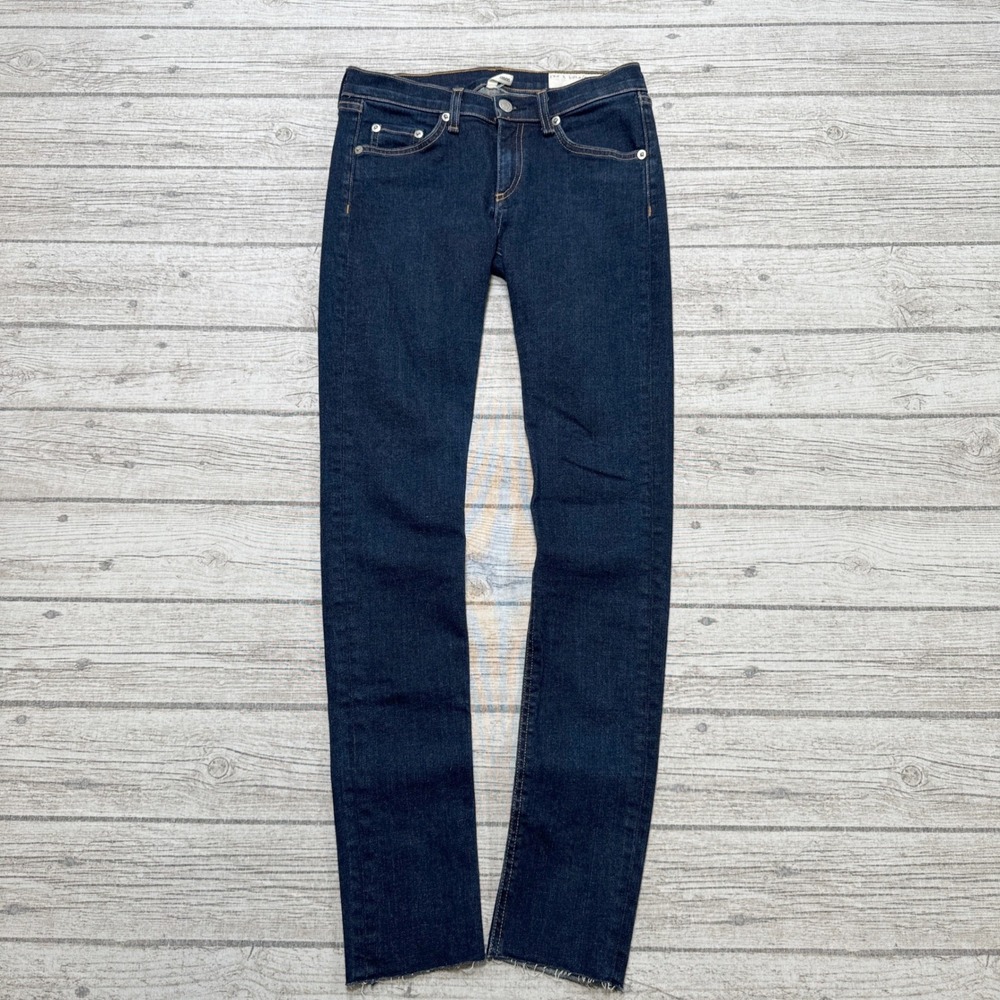 Rag & Bone Jeans Women's 26 Blue Indigo Wash Skinny Slim Fit Low Rise Stretch
